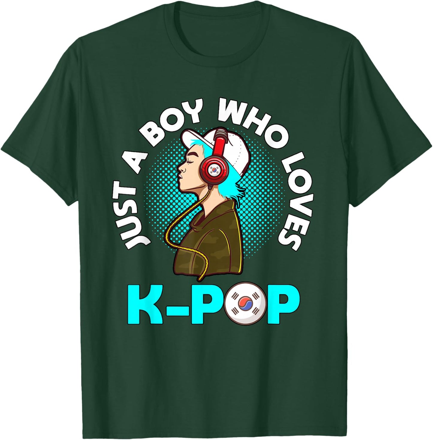 Just A Boy Who Loves K-Pop Outfit K-Pop Gift KPop T-Shirt - T-Shirt | Forest