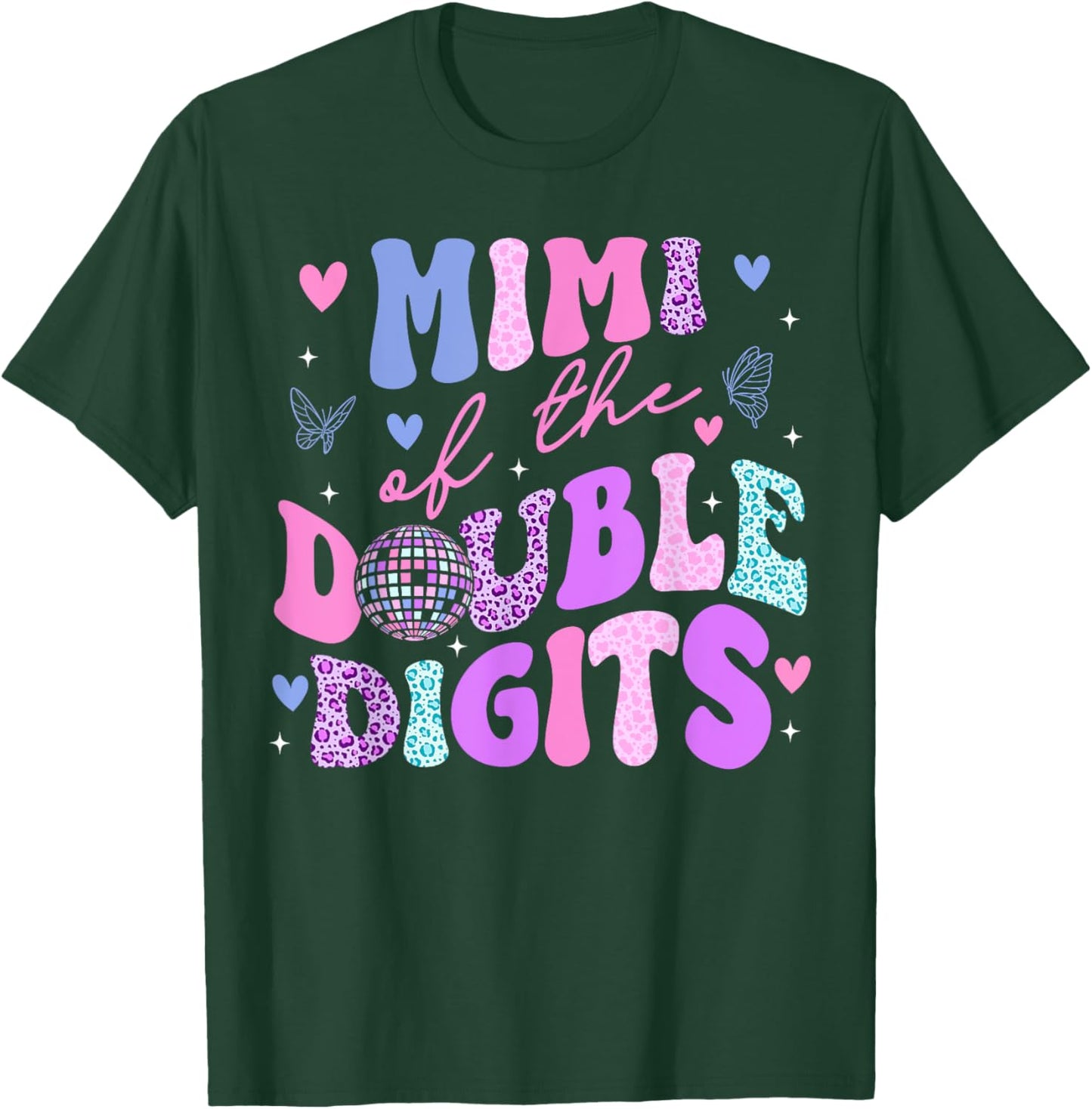 Mimi Of The Double Digits Daughter Groovy Mama Retro Theme T-Shirt - T-Shirt | Forest