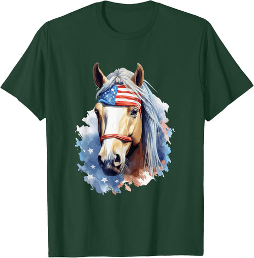 Horse Lovers American Flag Bandana Patriotic 4th Of July