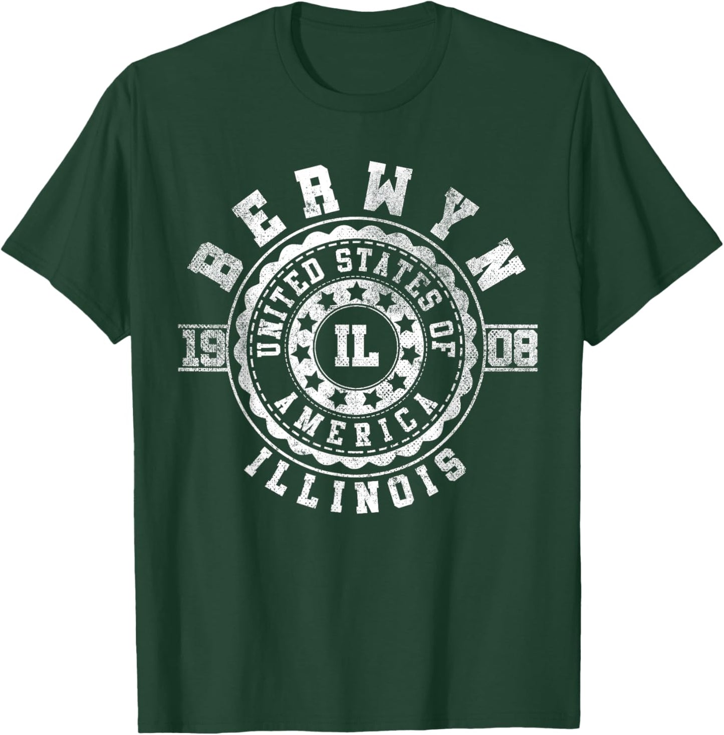 Berwyn IL | Illinois | Vintage City Apparels T-Shirt - T-Shirt | Forest