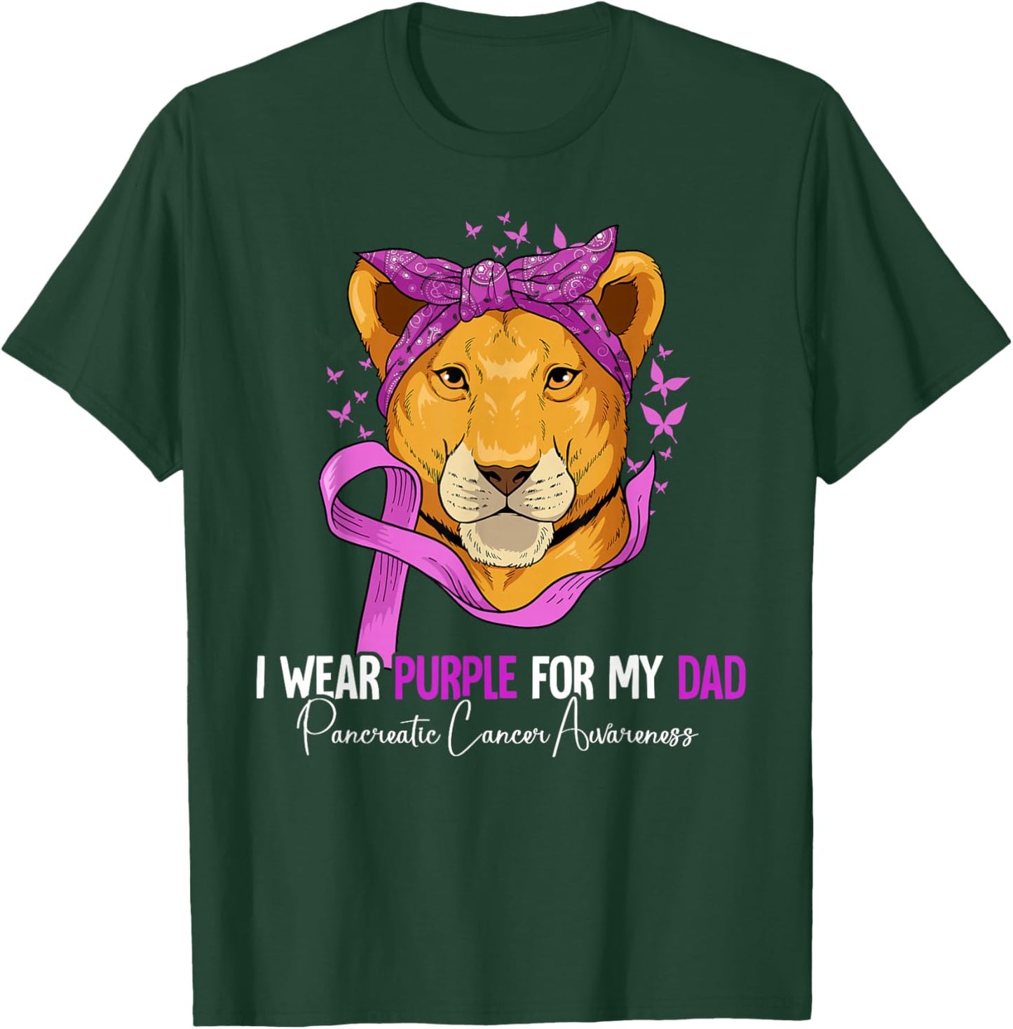 I Wear Purple For My Dad Pancreatic Cancer Awareness T-Shirt - T-Shirt | Forest