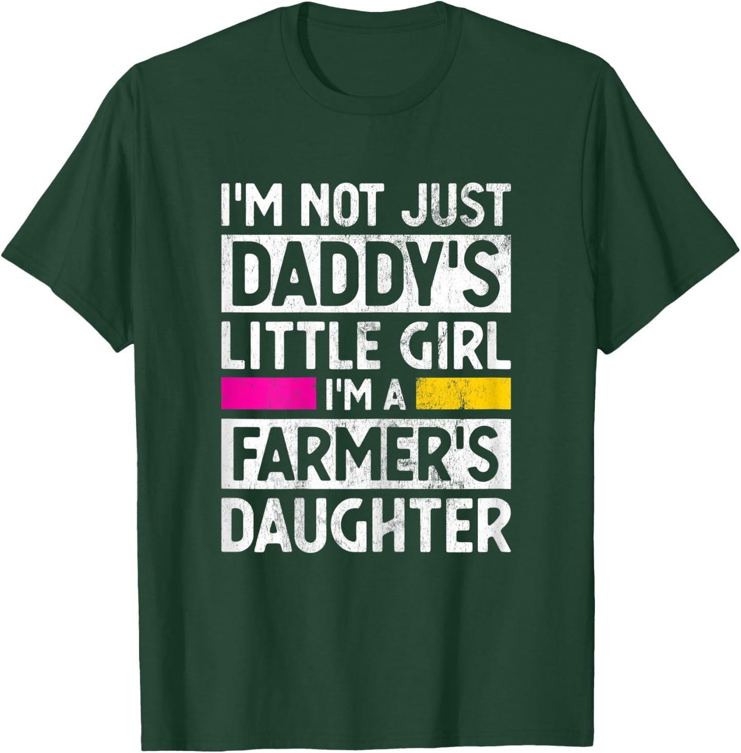 Daddy's Little Girl Farmer Daughter Farming Gag Gift Girls T-Shirt - T-Shirt | Forest