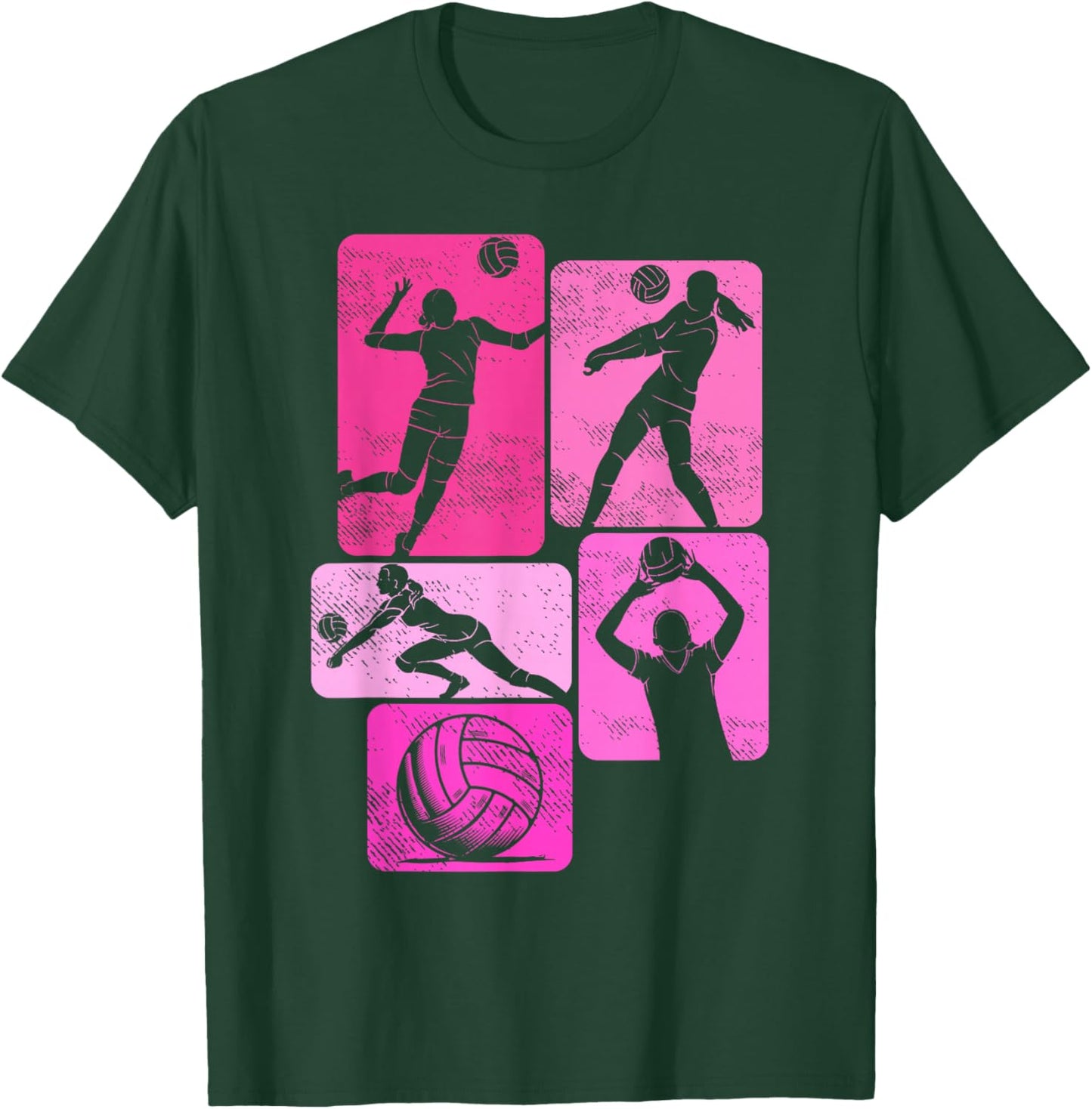 Volleyball Mom Life Player Women Teen Girls Game Day Pink T-Shirt - T-Shirt | Forest