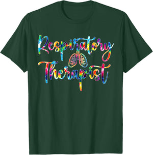 Respiratory Therapist Colorful Tie Dye Lungs RT Medical T-Shirt - T-Shirt | Forest