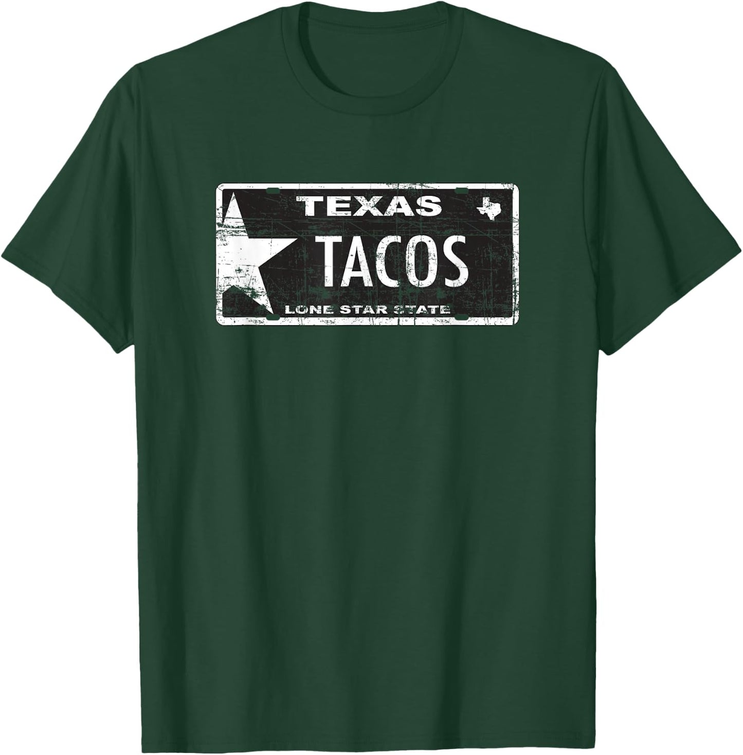 Texas tacos license plate T-Shirt - T-Shirt | Forest