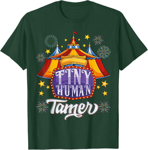 Funny Circus Tiny Human Tamer Carnival Crew Party Men Women T-Shirt - T-Shirt | Forest