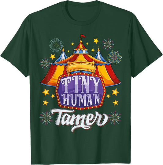 Funny Circus Tiny Human Tamer Carnival Crew Party Men Women T-Shirt - T-Shirt | Forest