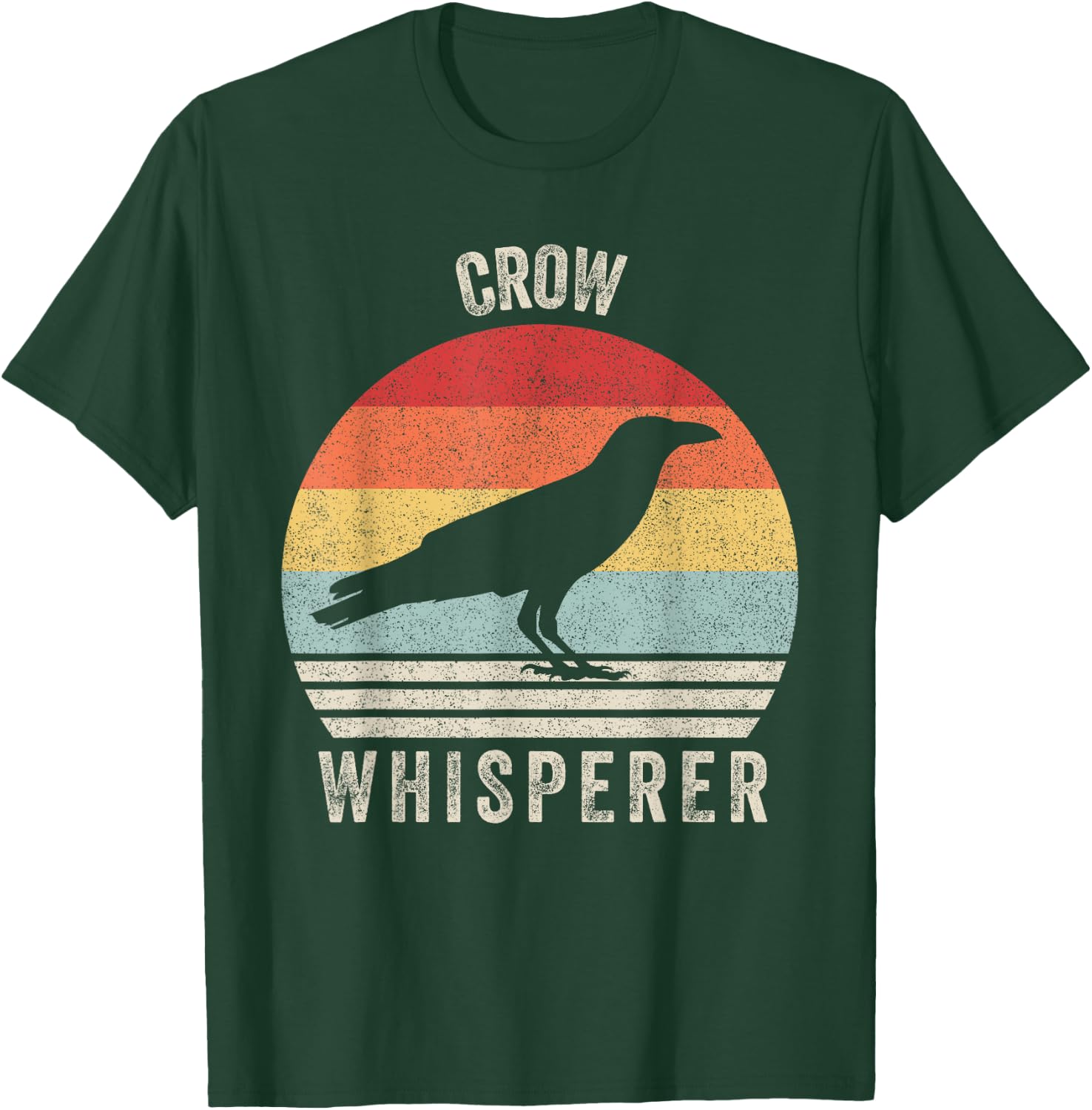 Retro Crow Whisperer Shirt Funny Birds Lover Crow Vintage T-Shirt - T-Shirt | Forest