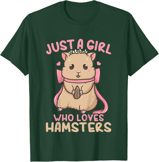 Kids Hamster Just A Girl Who Loves Hamsters T-Shirt - T-Shirt | Forest