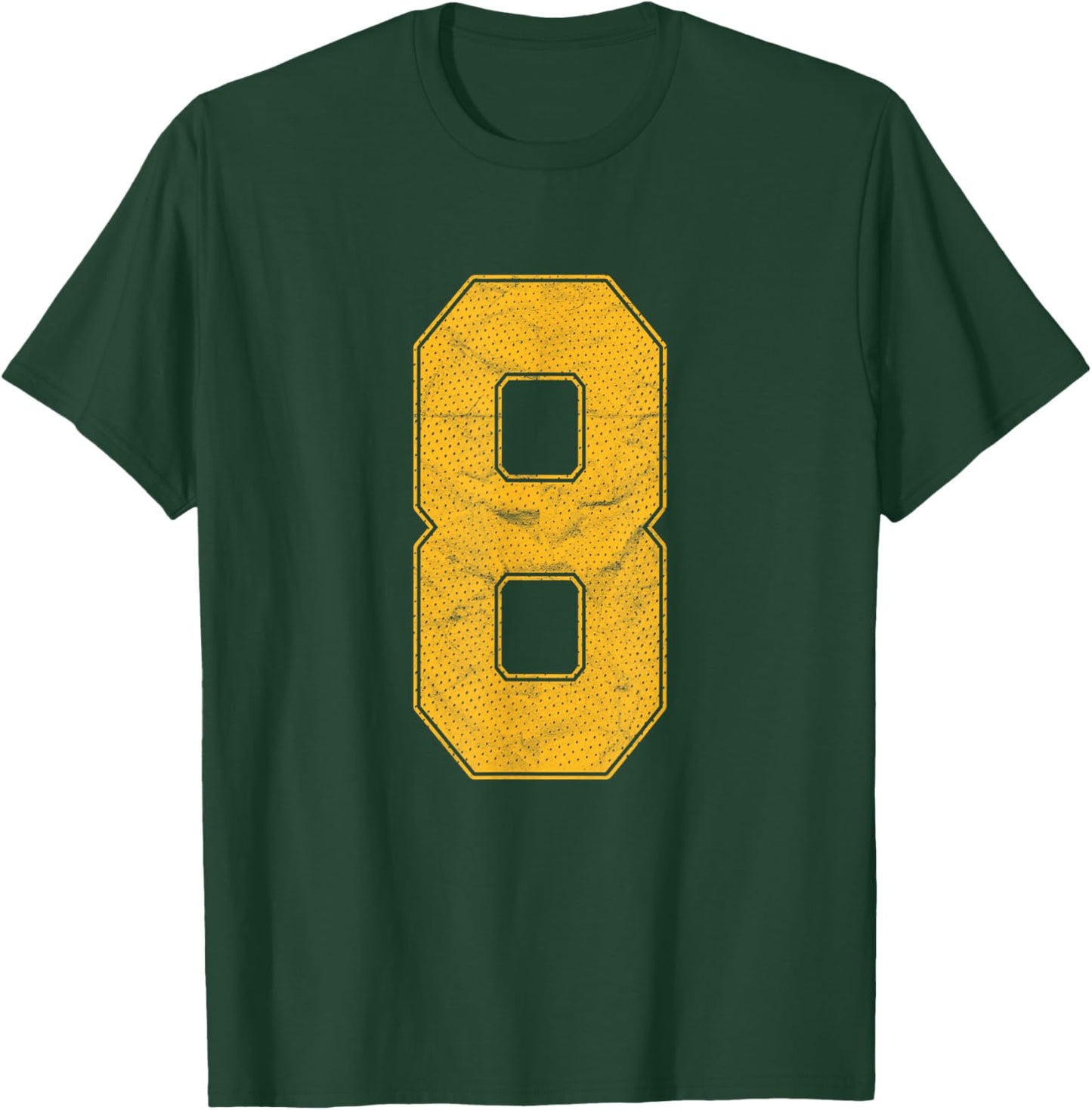 Number 8 Numbered Uniform Sports Team Jersey 8th Birthday T-Shirt - T-Shirt | Forest