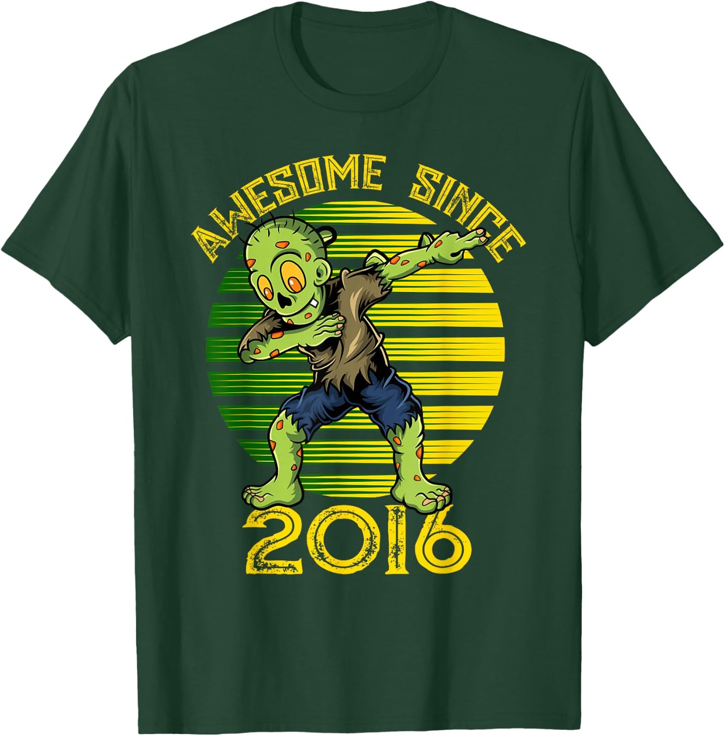 Halloween 9th Birthday Boy Dabbing Zombie Awesome Since 2016 T-Shirt - T-Shirt | Forest