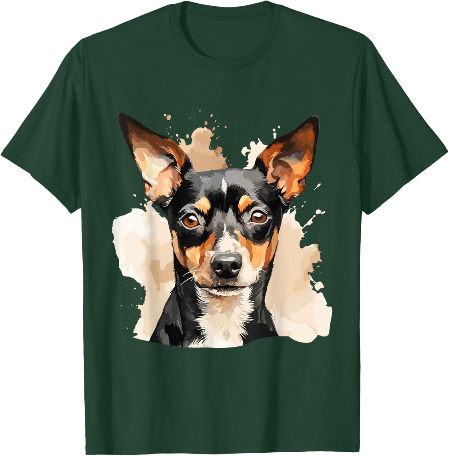 Rat Terrier Lovers Design Pop Art Rat Terrier Dog T-Shirt - T-Shirt | Forest