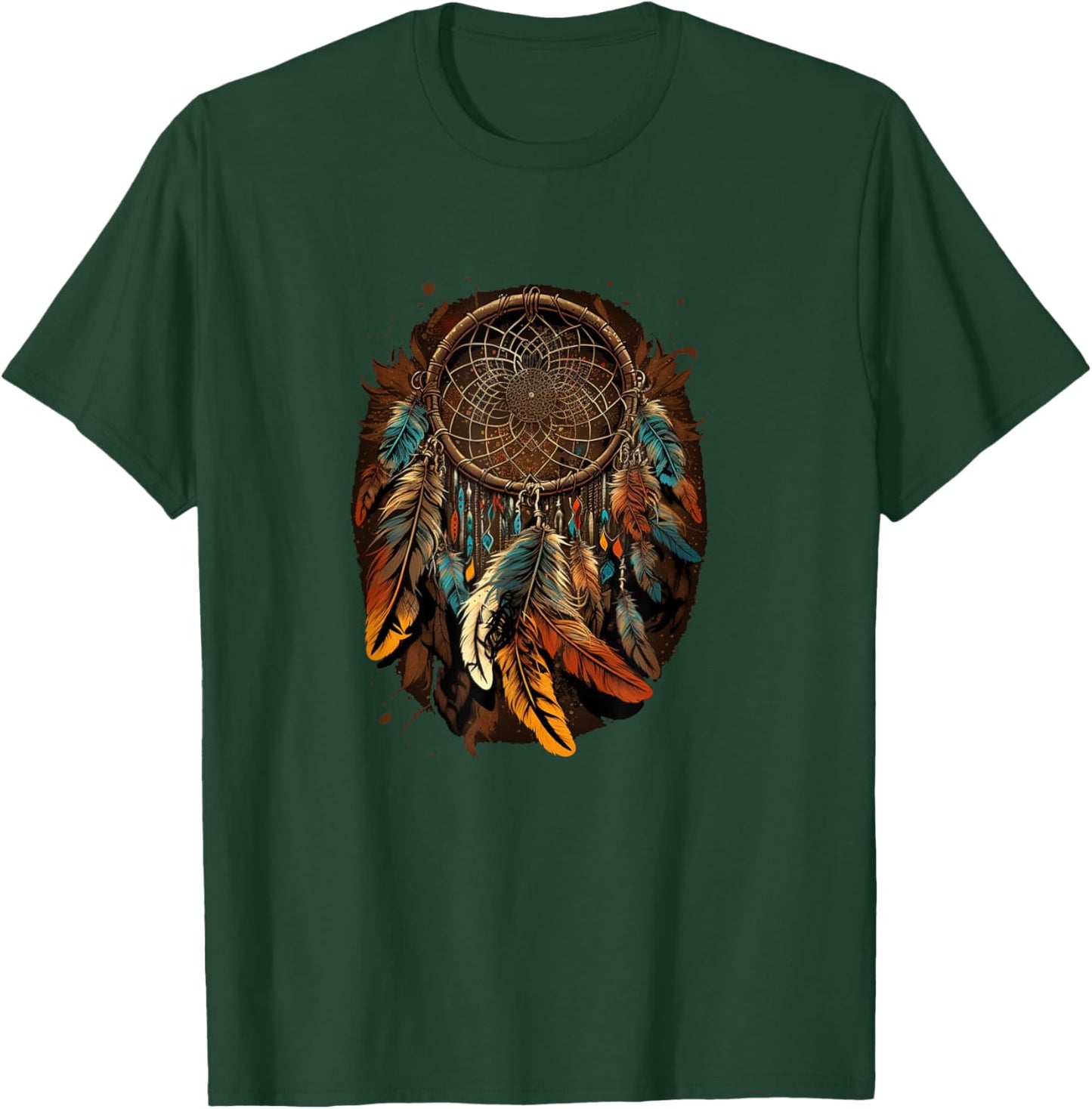 Native American Dreamcatcher Indian Design T-Shirt - T-Shirt | Forest