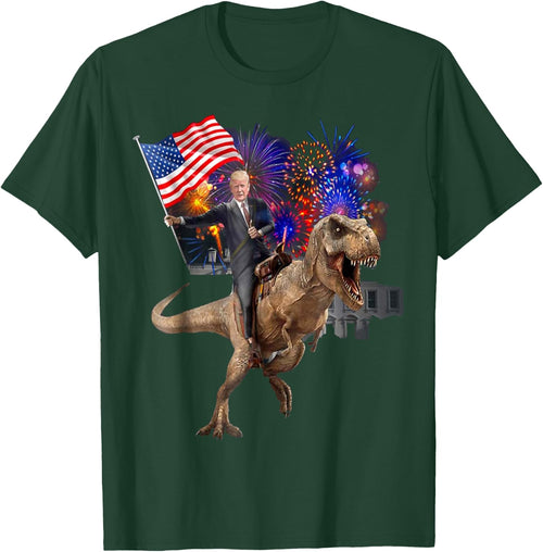 Trump Riding a Dinosaur T-rex Suppor Trump 2020