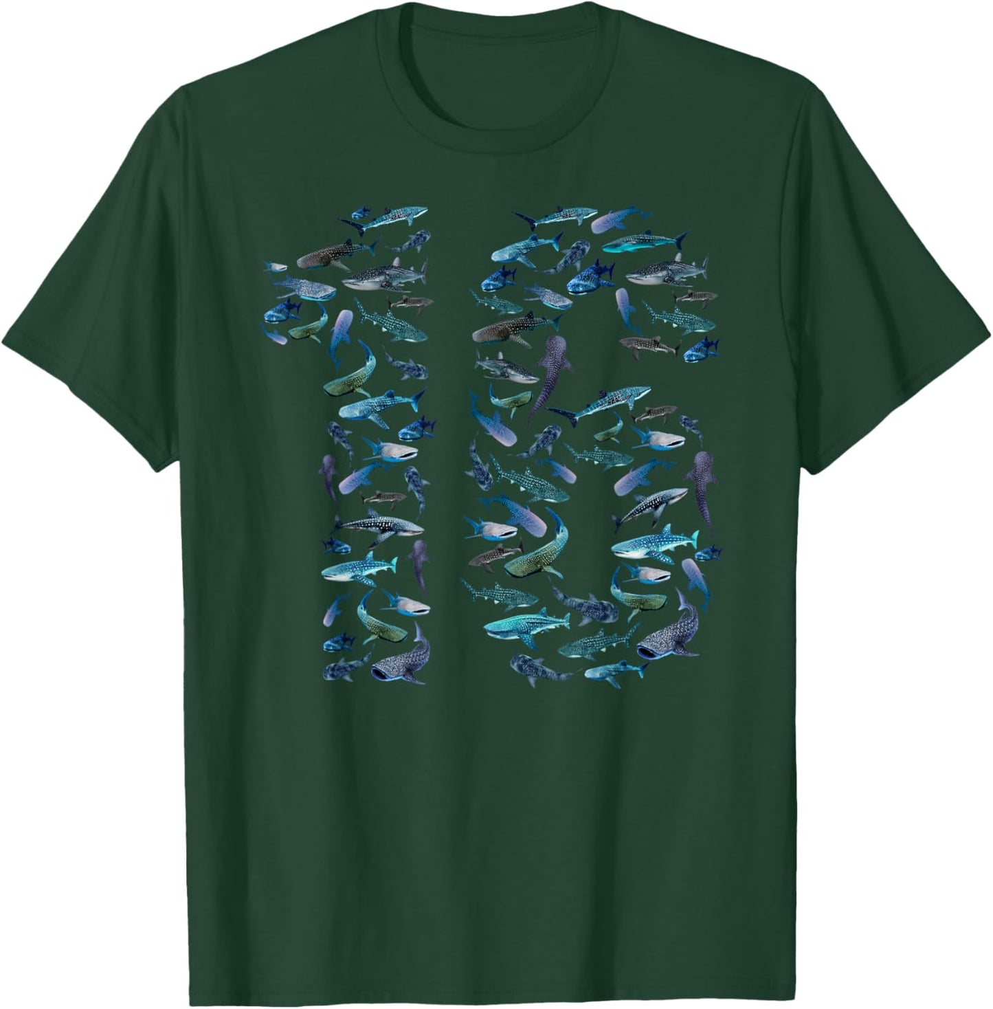 16th Birthday Boy & Girl Sixteen-Year-Old Fish Whale Shark T-Shirt - T-Shirt | Forest