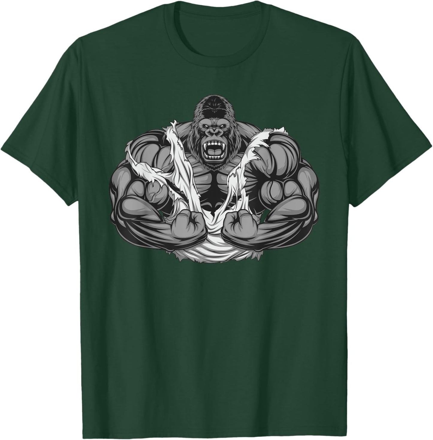 muscle gorilla Fitness Workout Gym for lover Bodybuilding T-Shirt - T-Shirt | Forest