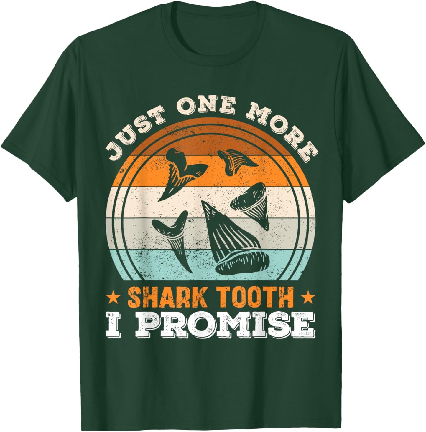 Retro Shark Teeth Collecting Tools Tooth Hunting Fossil Joke T-Shirt - T-Shirt | Forest