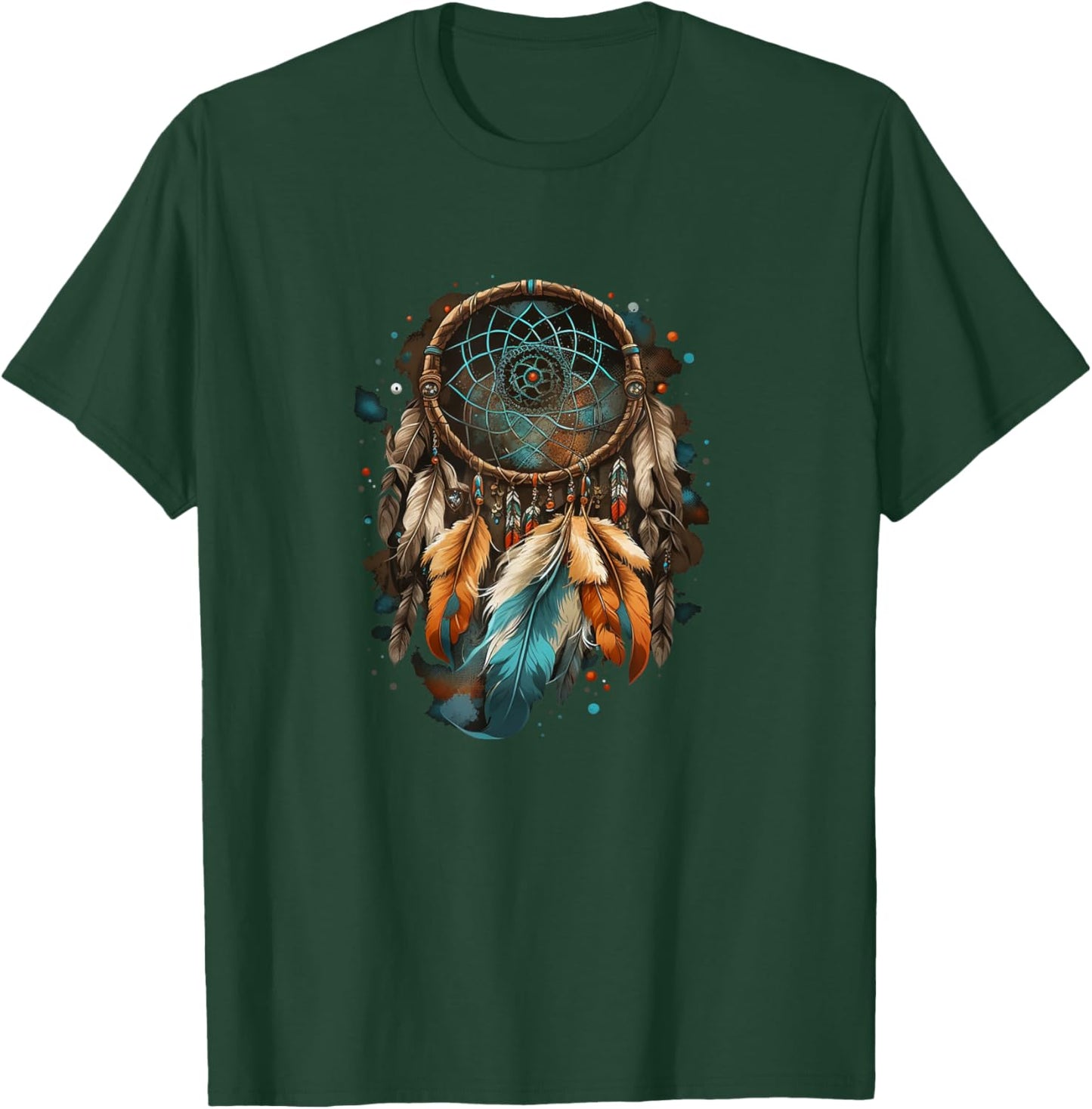 Native American Dreamcatcher Indian Design T-Shirt - T-Shirt | Forest