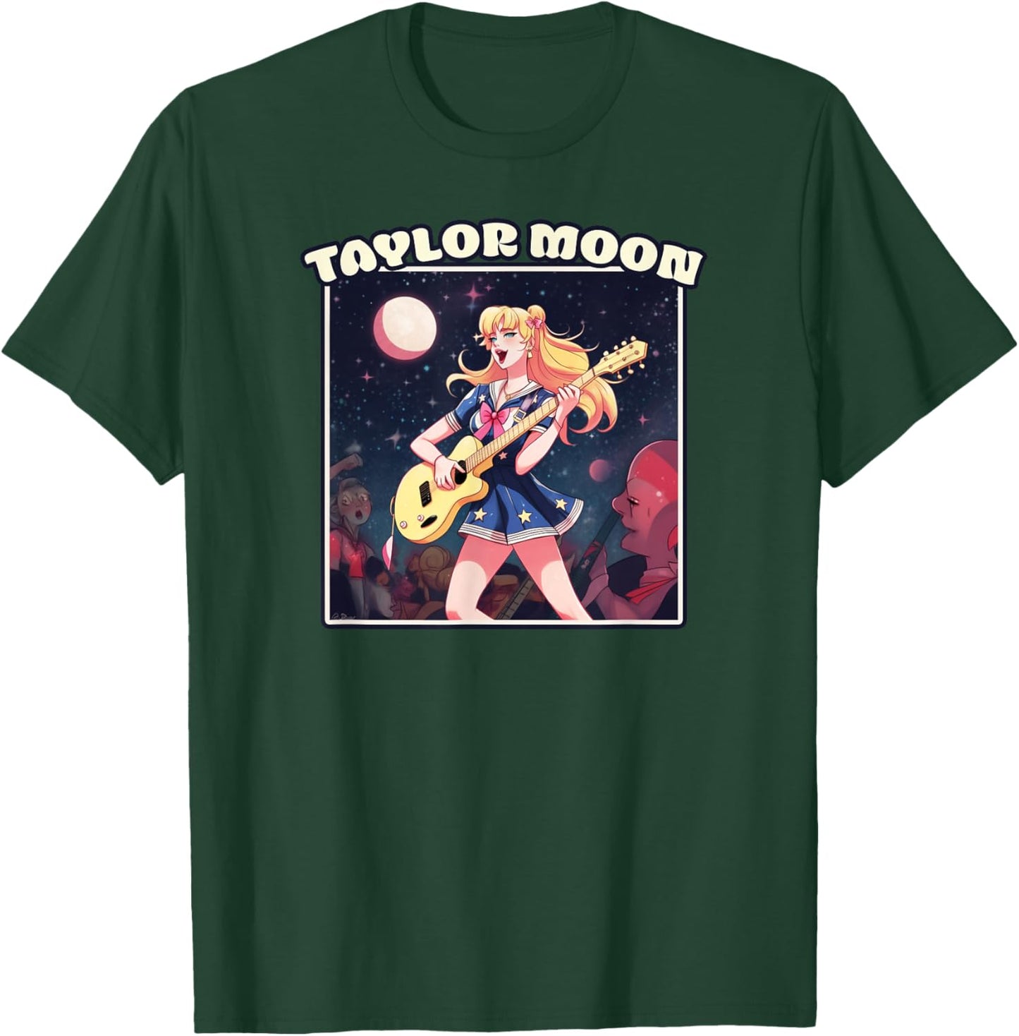 Awesome Taylor Moon | Parody | Rockstar Anime T-Shirt - T-Shirt | Forest