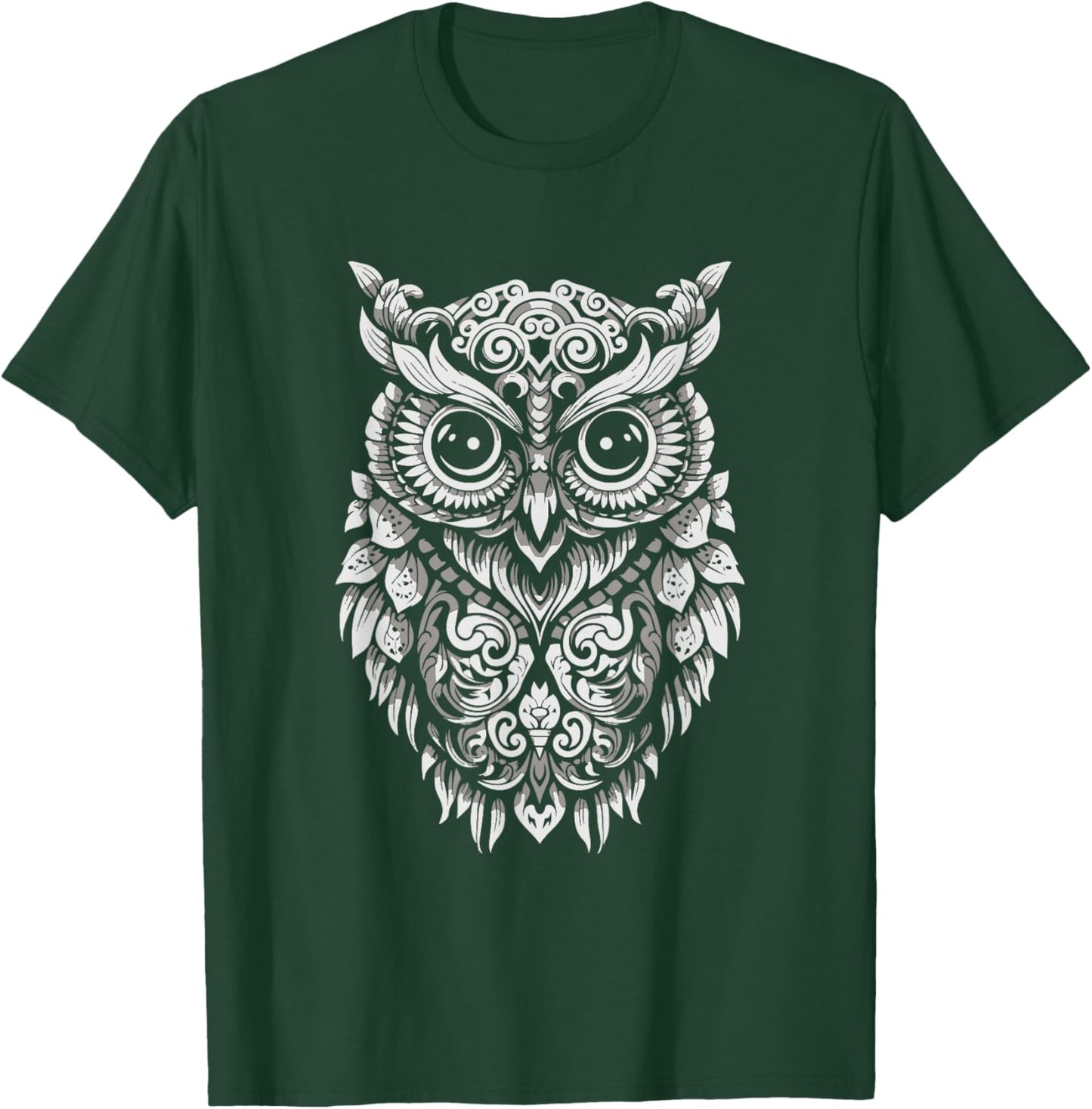 Owl Mandala Graphic Women Men girls Boys T-Shirt - T-Shirt | Forest