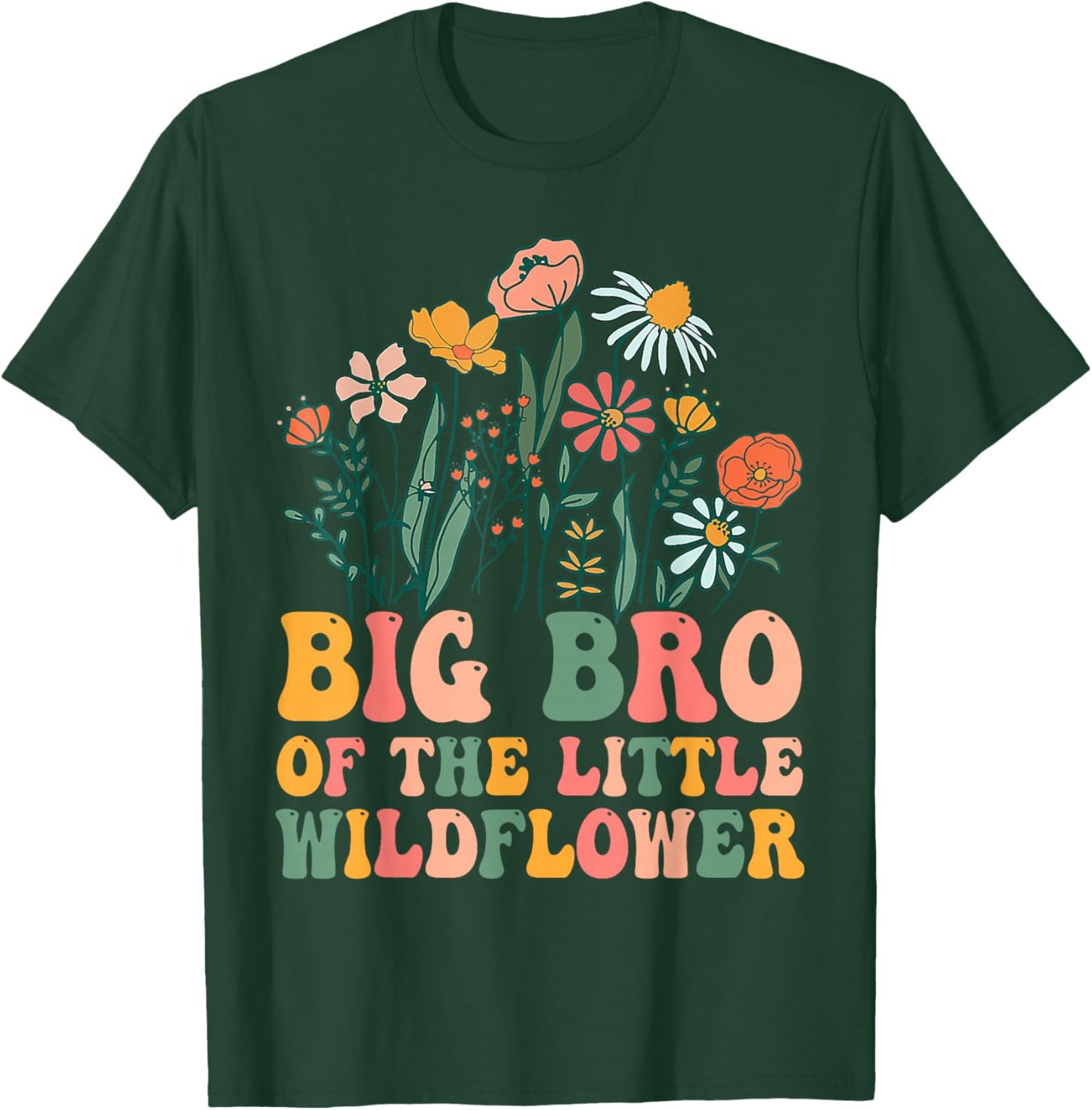 Big Brother Of The Little Wildflower Birthday Party Baby T-Shirt - T-Shirt | Forest