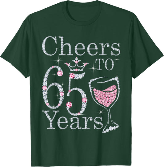 Cheers to 65 Years 1957 65Th Birthday Gift T-Shirt - T-Shirt | Forest