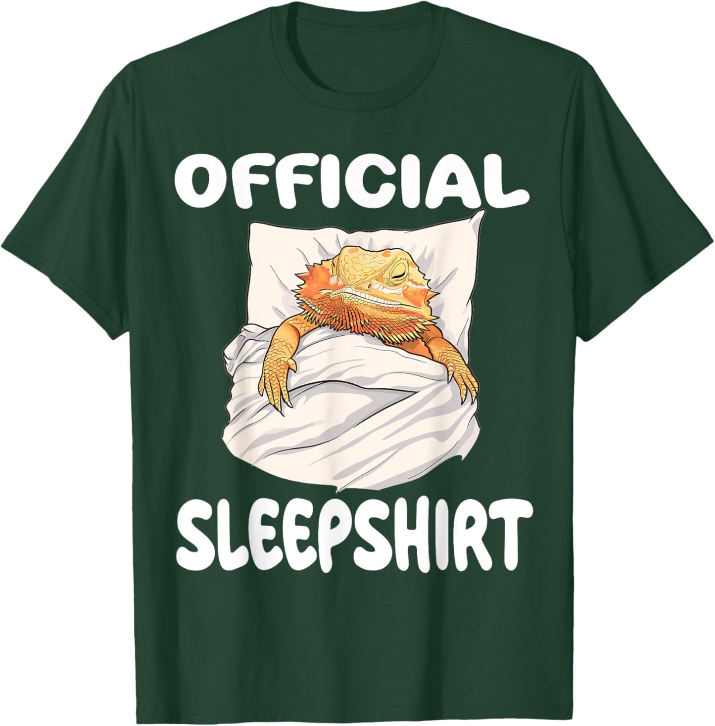 Bearded Dragon Official Sleepshirt Pajamas Nightgown T-Shirt - T-Shirt | Forest