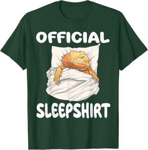 Bearded Dragon Official Sleepshirt Pajamas Nightgown T-Shirt - T-Shirt | Forest