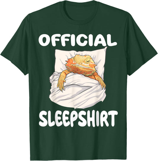 Bearded Dragon Official Sleepshirt Pajamas Nightgown T-Shirt - T-Shirt | Forest