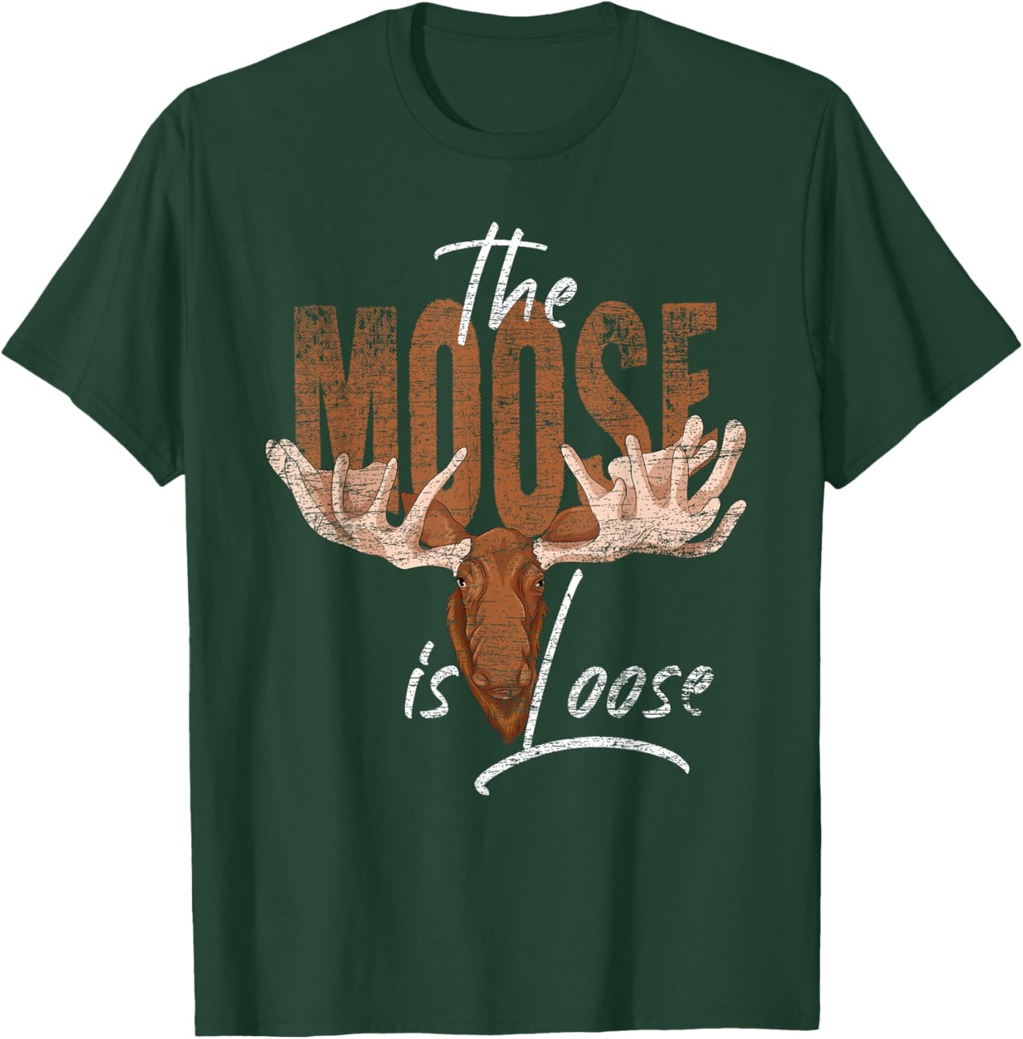 Forest Animal Lovers Scandinavia Wild Animal Funny Moose T-Shirt - T-Shirt | Forest