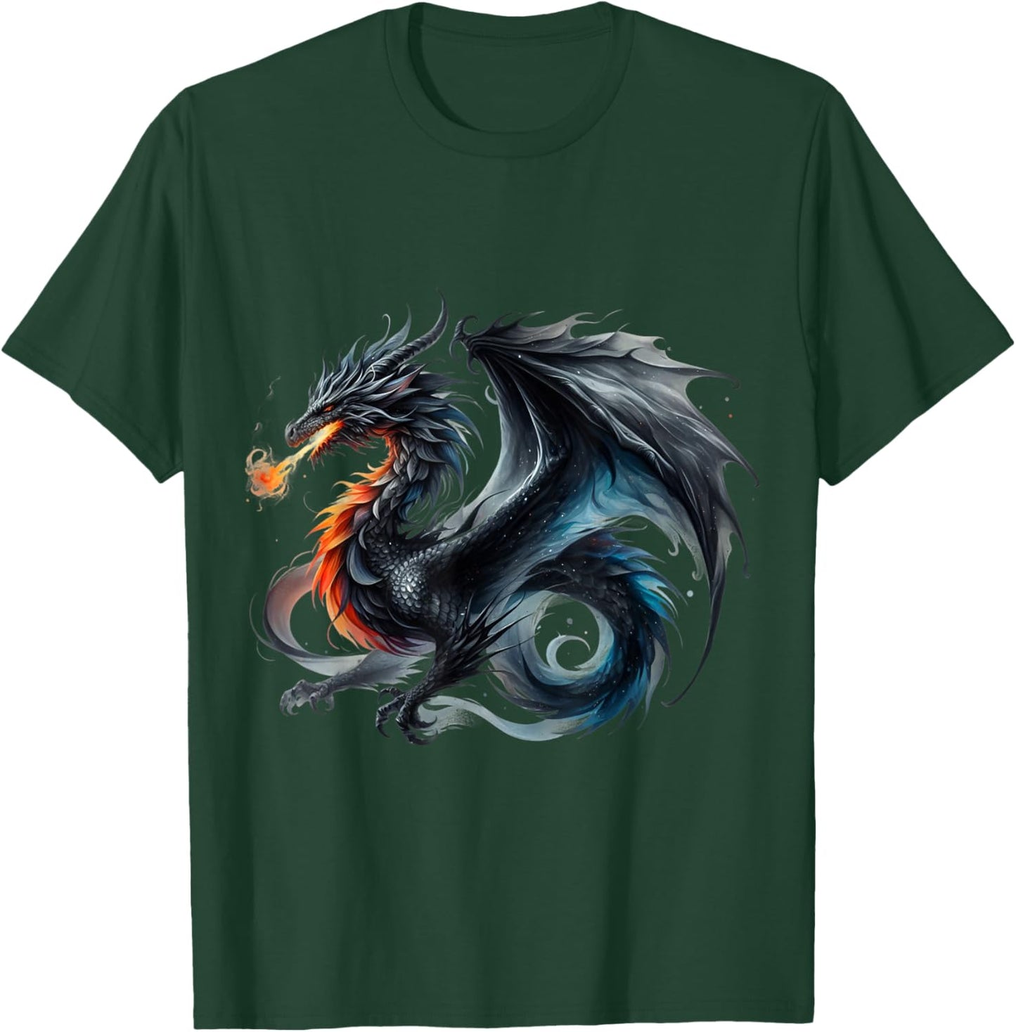 Créature mythique volante Dragon Cool Flame-crachant le dragon T-Shirt - T-Shirt | Forest