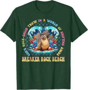 Breaker Rock Beach VBS 2024 Gods Rock Solid Truth In A World Men Women Kids T-Shirt - T-Shirt | Forest