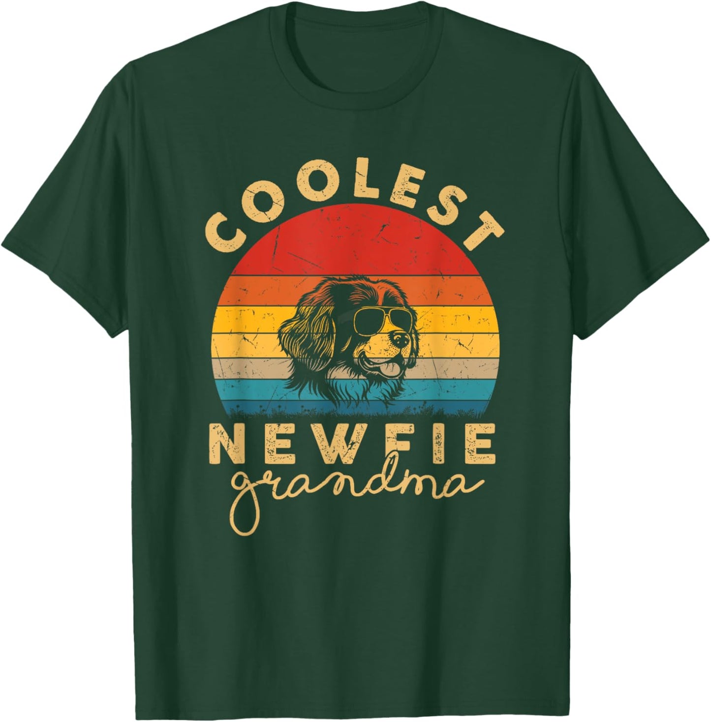 Newfoundland Coolest Grandma Gifts Newfie Dog Mom T-Shirt - T-Shirt | Forest
