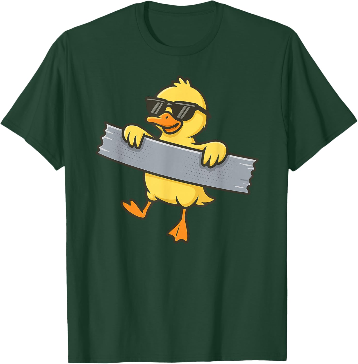 Funny Yellow Duck Duct Tape Animal Lover Boys Girl Kids T-Shirt - T-Shirt | Forest