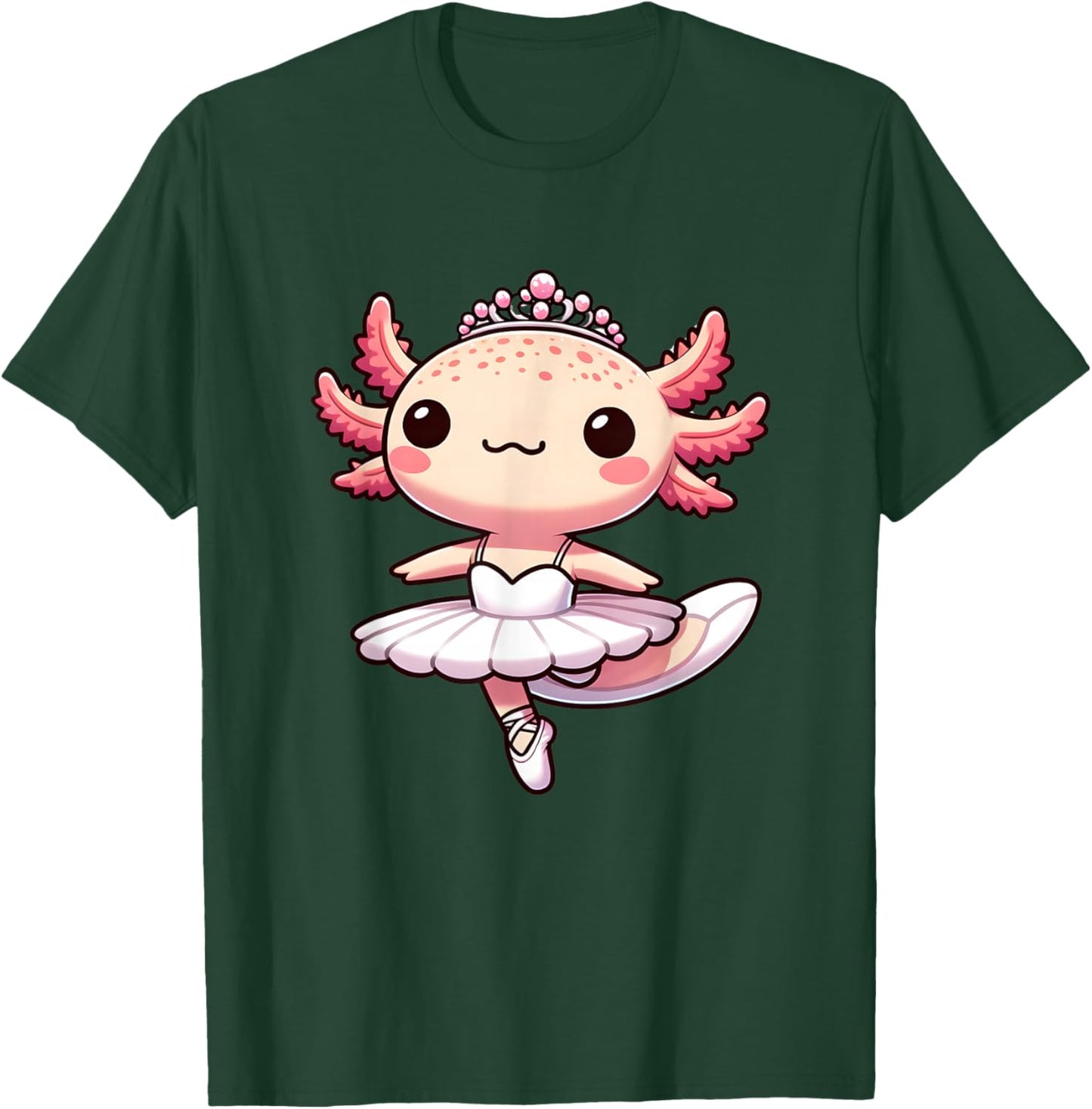 Cute Ballerina Funny Ballet Cute Axolotl T-Shirt - T-Shirt | Forest