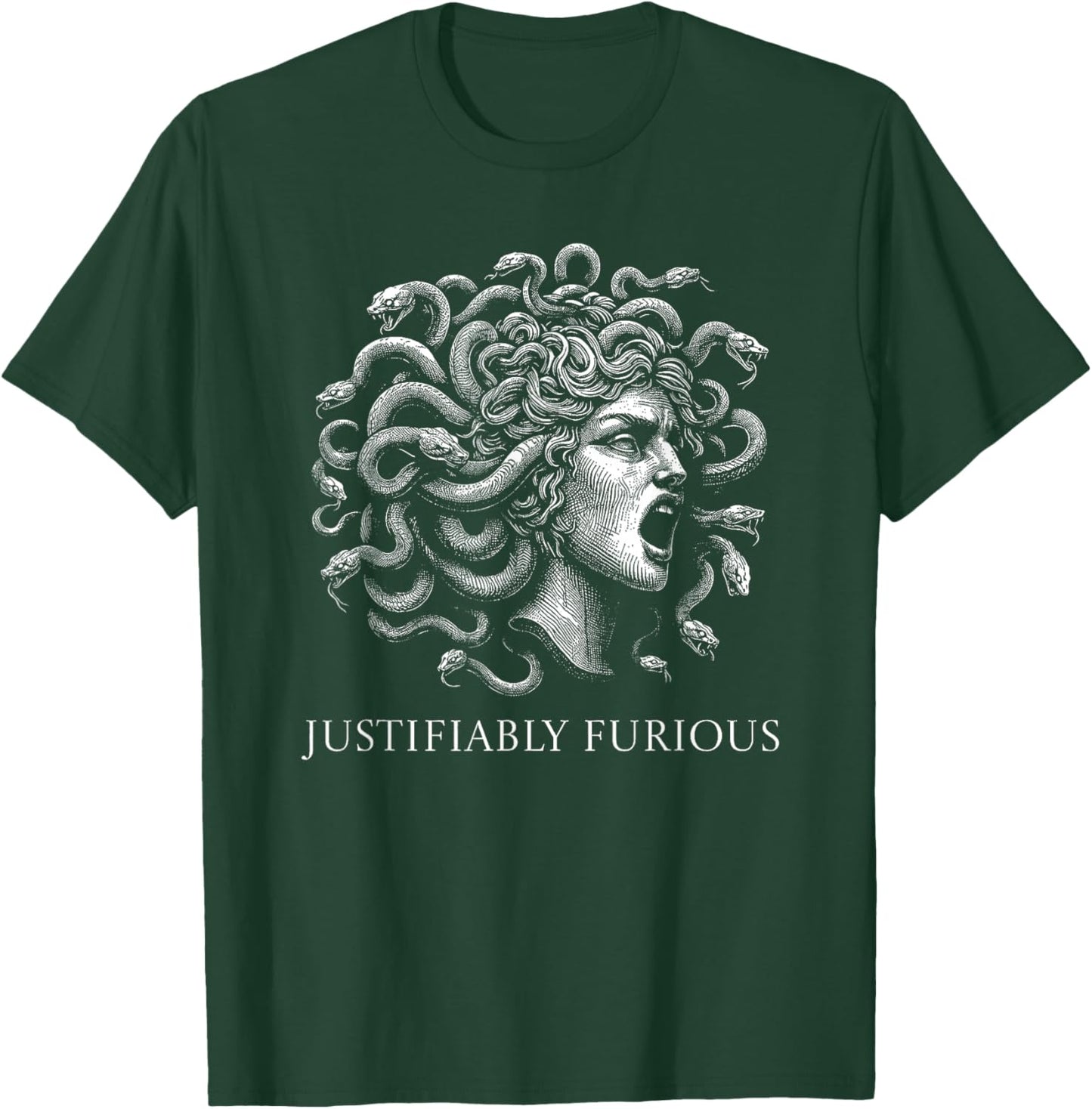 Anti Trump Resist Democrat President Liberal Justifiably Furious Medusa Greek Mythology Feminist Rage T-Shirt - T-Shirt | Forest