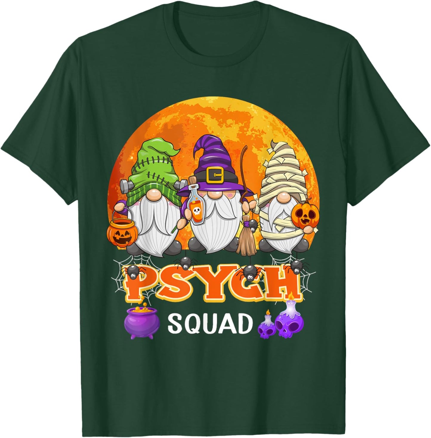Psych Squad Halloween Psychiatric Nurse Gnome Matching T-Shirt - T-Shirt | Forest