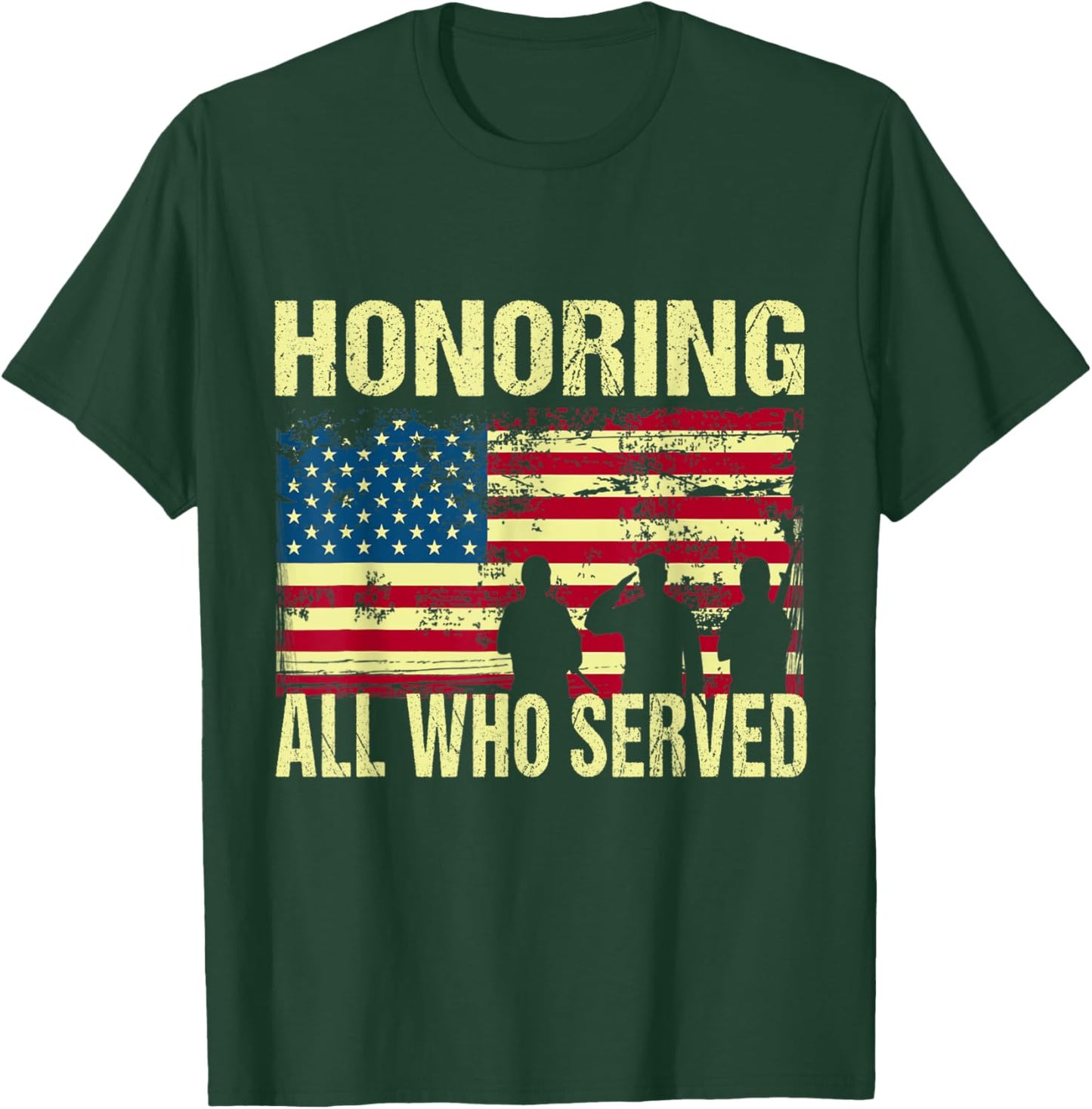Honoring All Who Served Armed Forces Day Proud US Army T-Shirt - T-Shirt | Forest