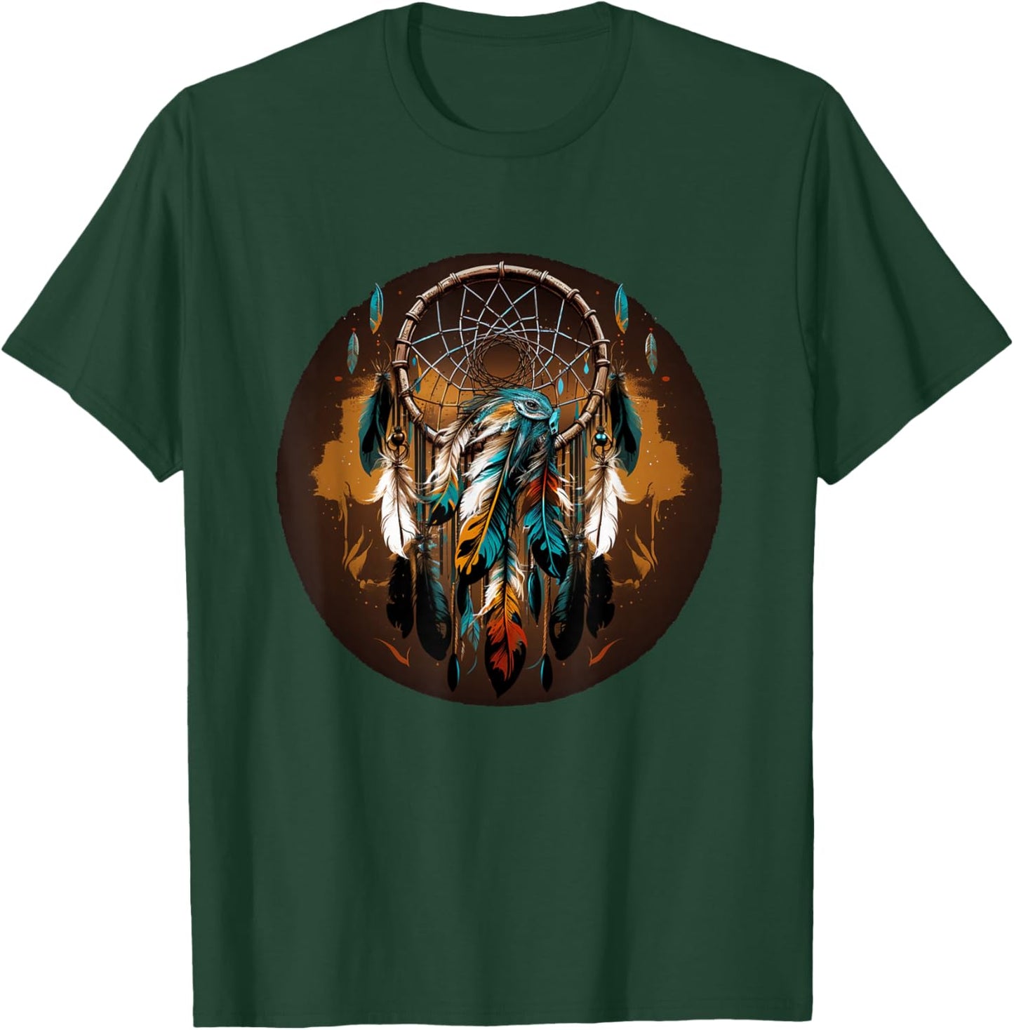 Native American Dreamcatcher Indian Design T-Shirt - T-Shirt | Forest