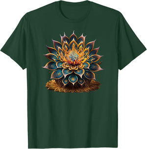 Lotus Flower Yoga Zen Bohemian Namaste Meditation T-Shirt - T-Shirt | Forest