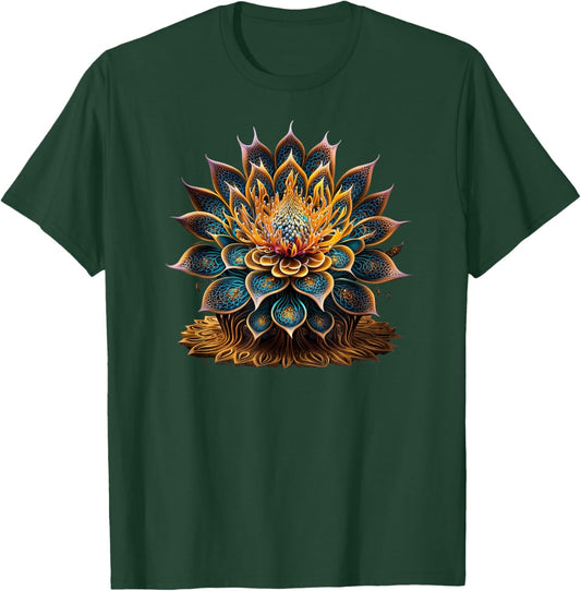 Lotus Flower Yoga Zen Bohemian Namaste Meditation T-Shirt - T-Shirt | Forest