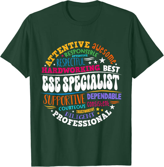 Matching First Day of School ESE Specialist Exceptional T-Shirt - T-Shirt | Forest