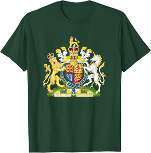 British Royal Coat of Arms England Queen Crest Small T-Shirt - T-Shirt | Forest