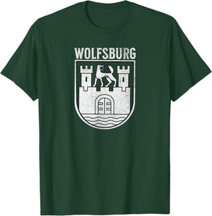 Wolfsburg Germany Deutschland Crest Arms Emblem T-Shirt - T-Shirt | Forest