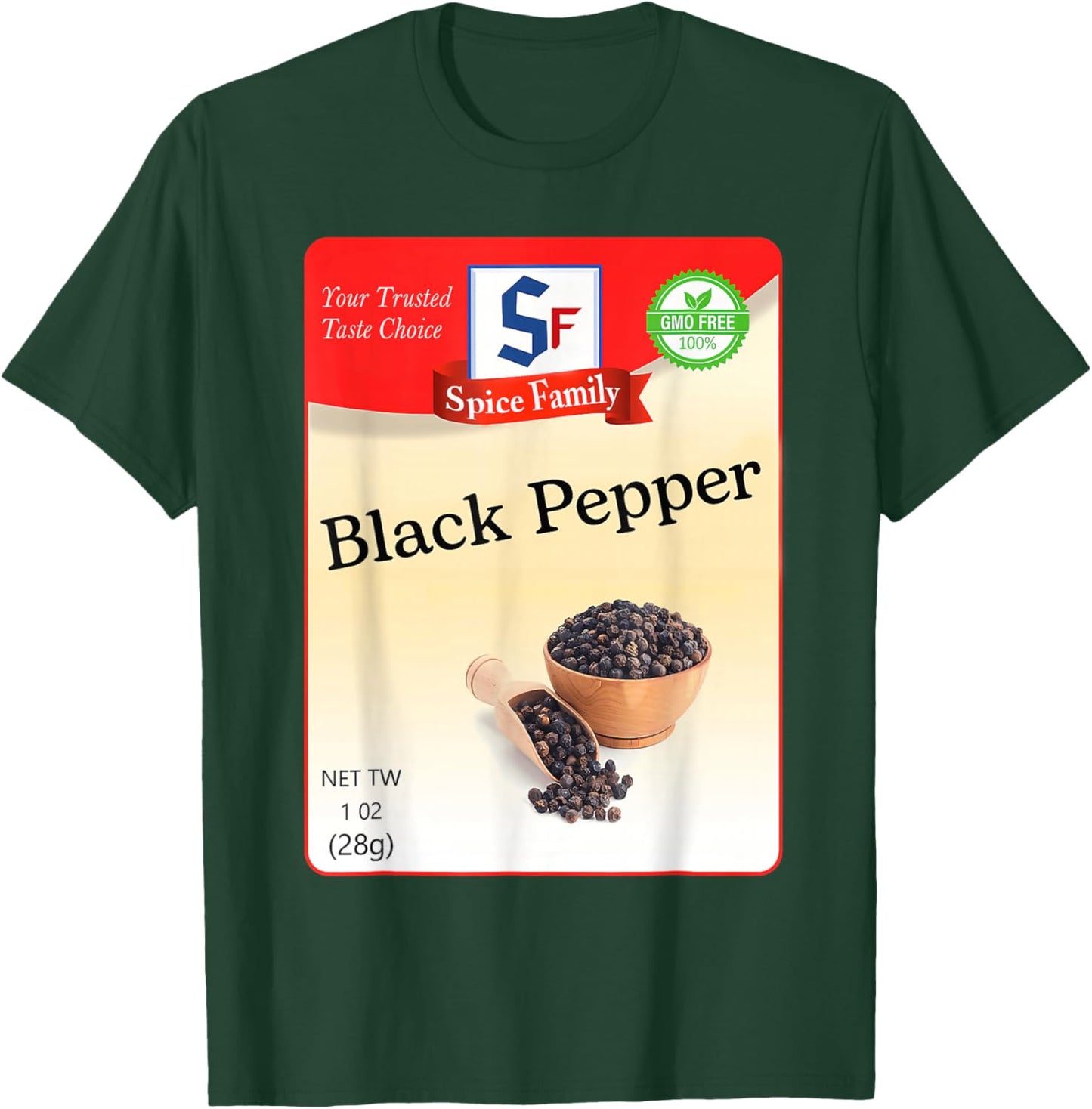 Black Pepper Condiment Holiday Spice Group Costumes T-Shirt - T-Shirt | Forest