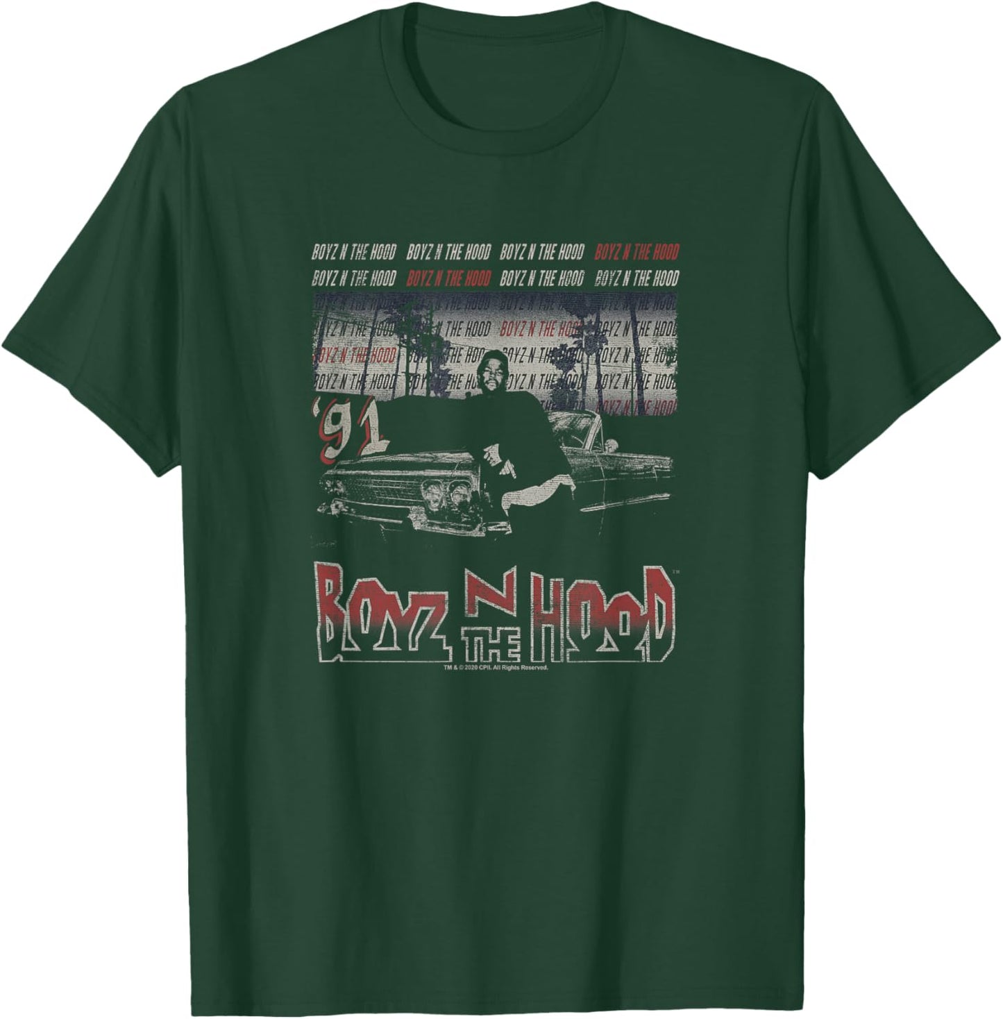 Boyz N The Hood Ice Cube and Car '91 Photo T-Shirt - T-Shirt | Forest