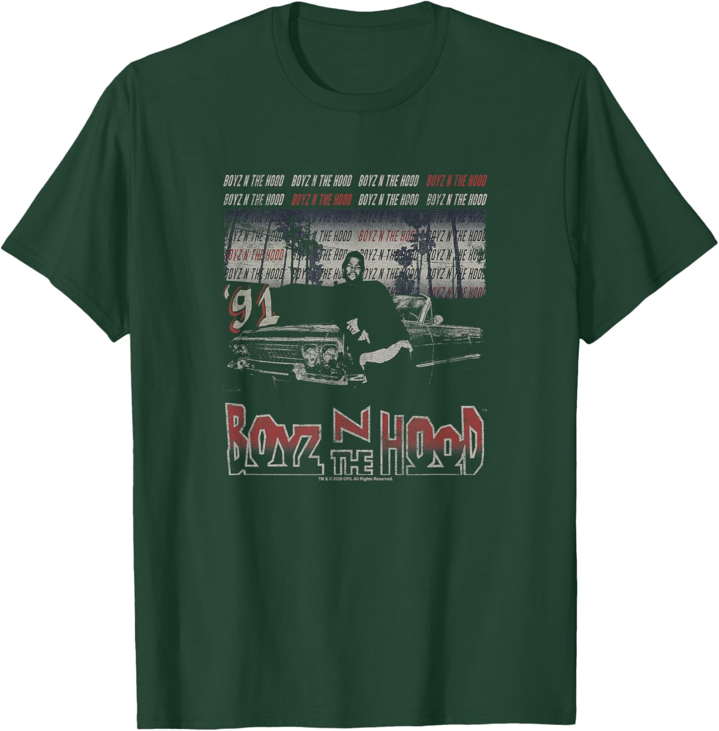 Boyz N The Hood Ice Cube and Car '91 Photo T-Shirt - T-Shirt | Forest
