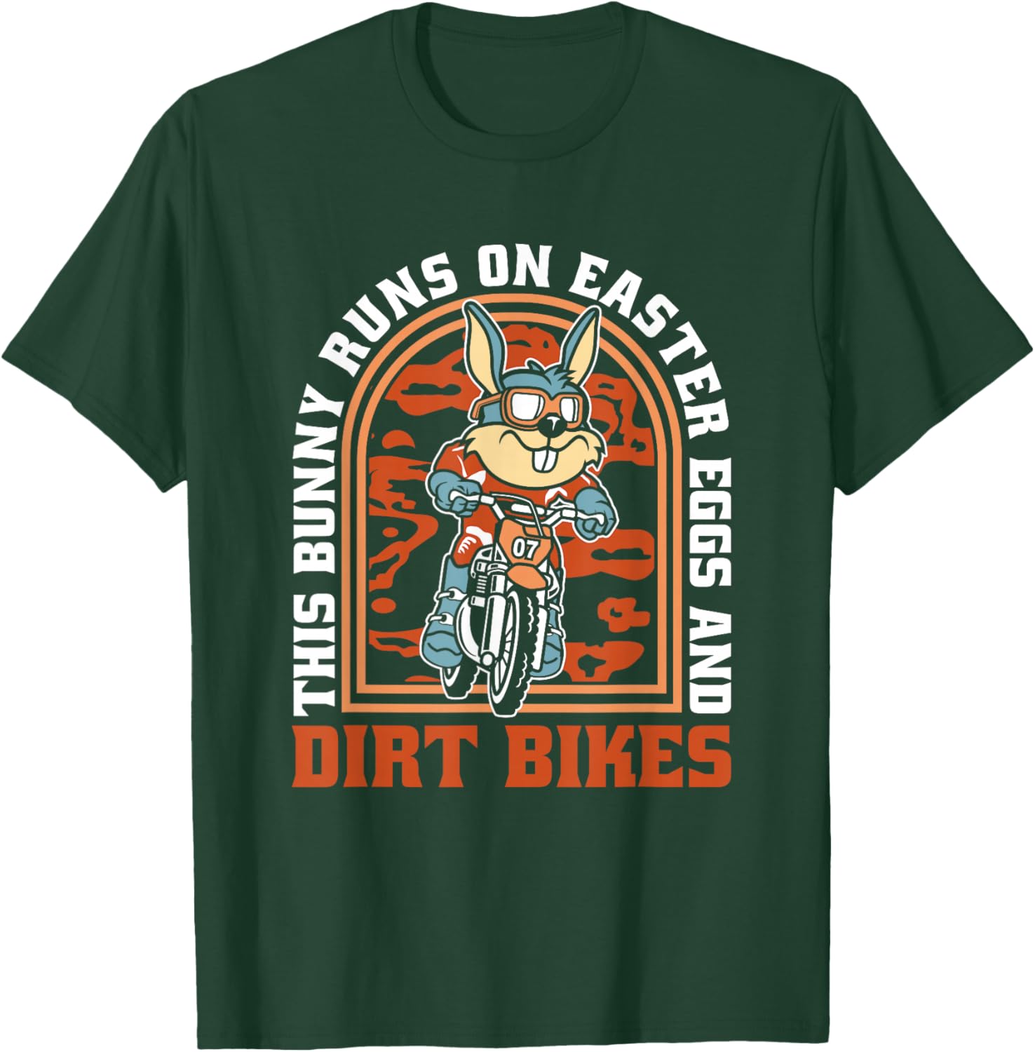 MX Motocross Rabbit Motorcycle Dirt Bike – Biker Dirt Bike T-Shirt - T-Shirt | Forest