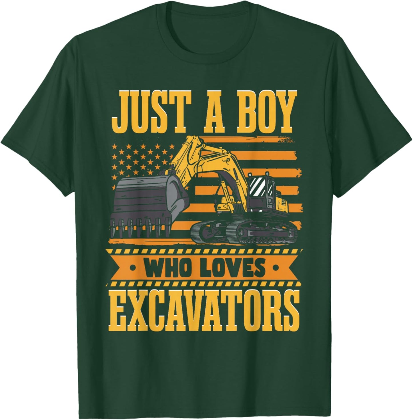 Just A Boy Who Loves Excavators T-Shirt - T-Shirt | Forest
