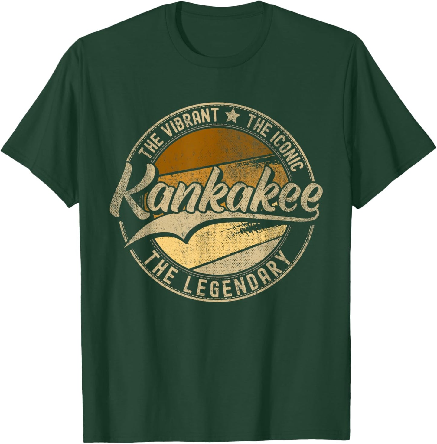 Kankakee IL | Illinois | Vintage Distressed T-Shirt - T-Shirt | Forest